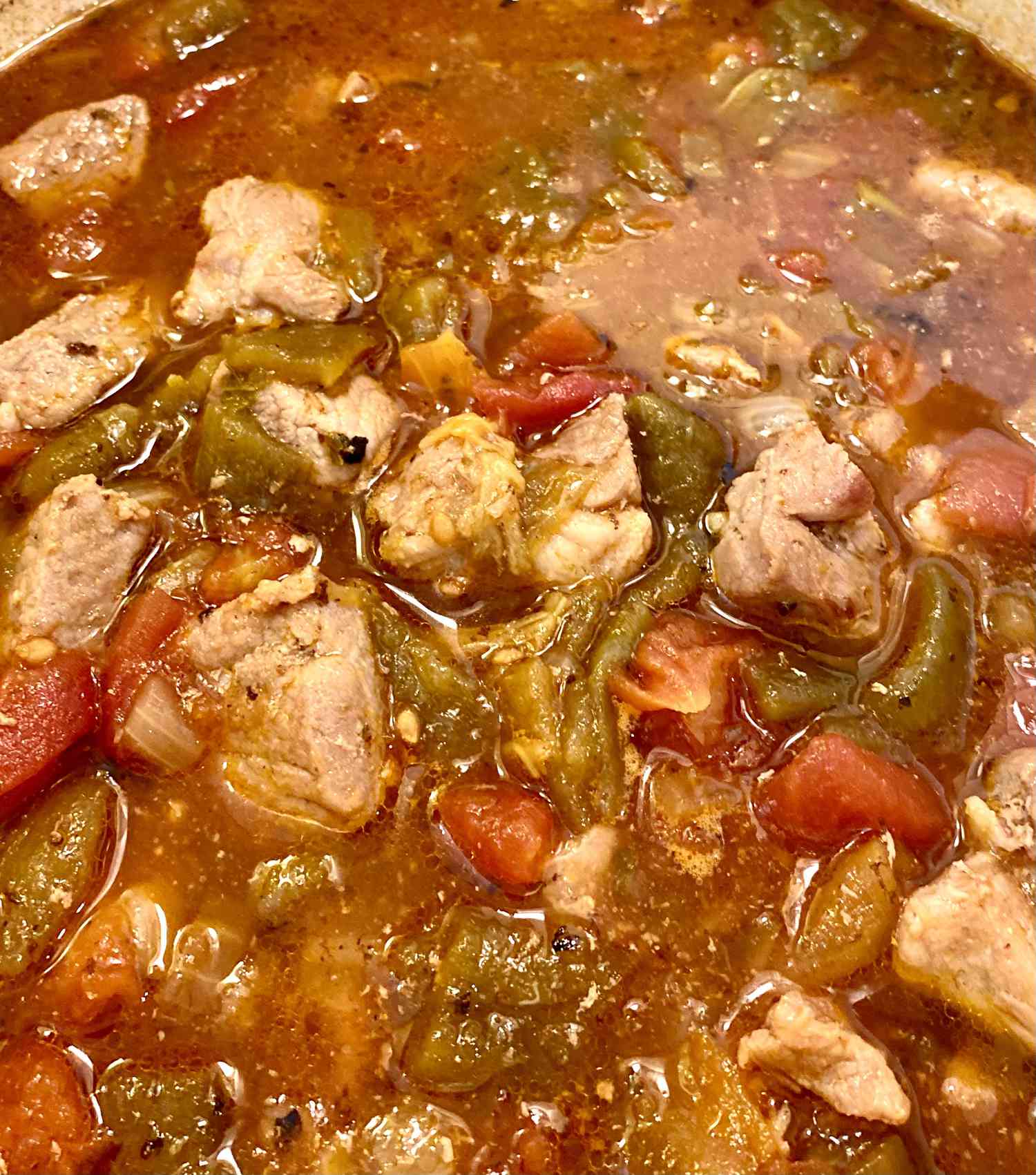 Slow-Cooked Chili Verde with Tomatillos and Pork Shoulder