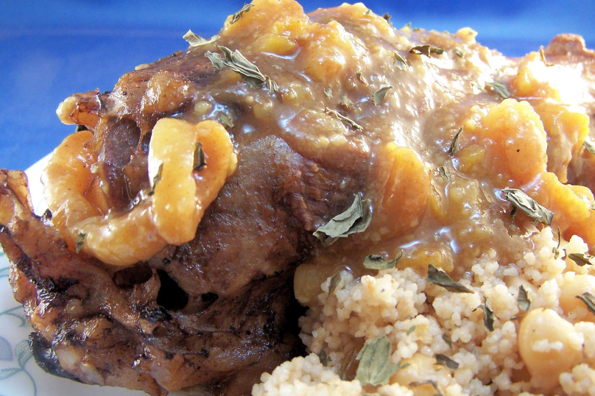 Slow-Roasted Harissa Lamb Shoulder with Chickpea Stew