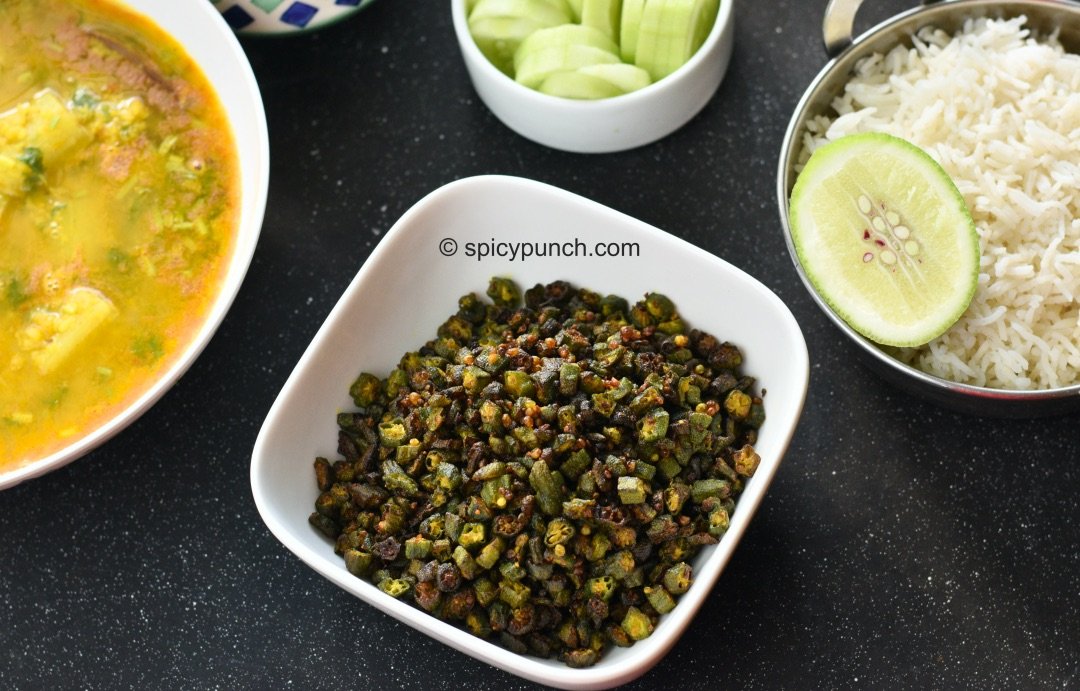 Crispy Bhindi Fry with Tamarind and Cumin