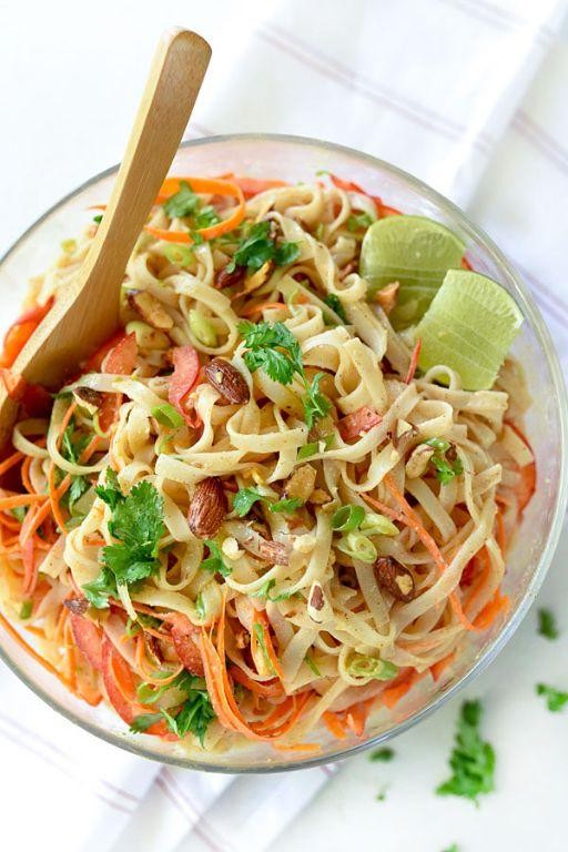Tangy Tamarind Noodle Salad with Crispy Shallots
