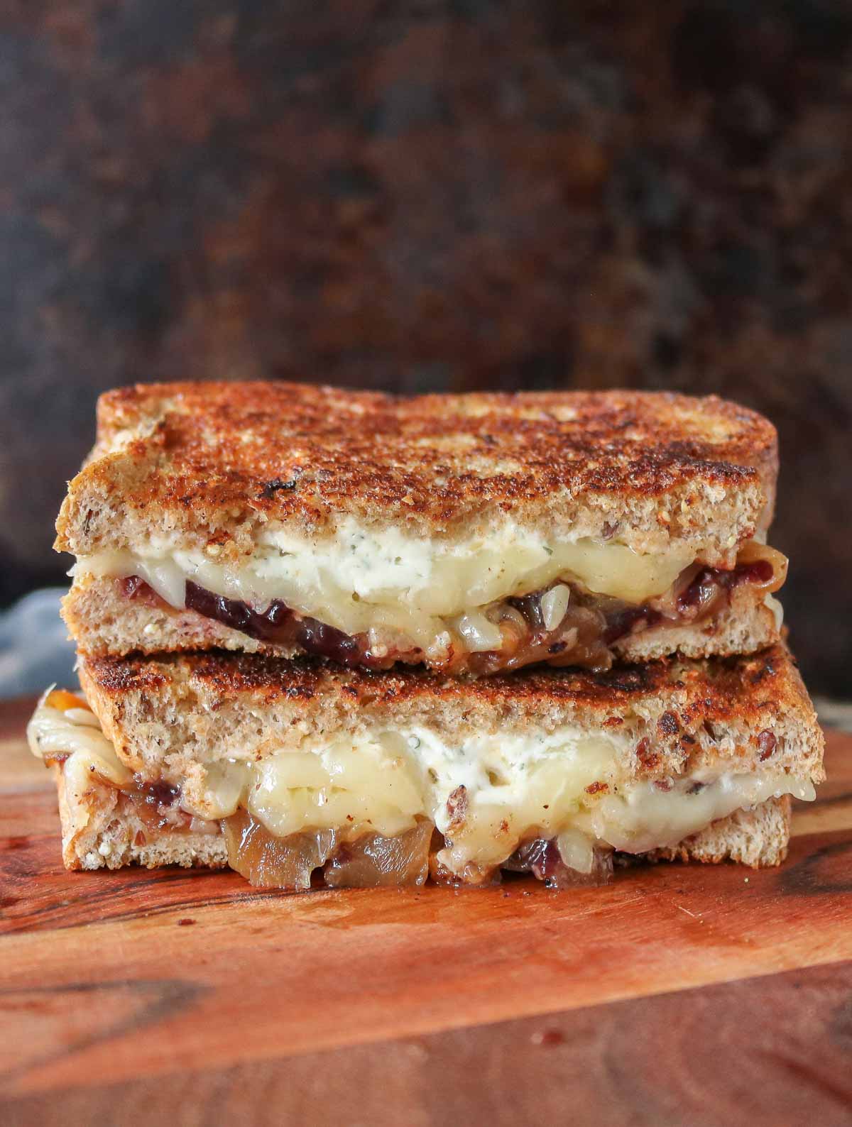 Caramelized Onion and Gruyère Grilled Cheese Sandwich