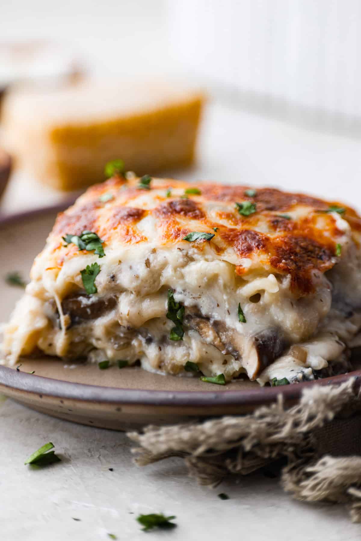 Roasted Mushroom and Ricotta Lasagna with Sage Butter