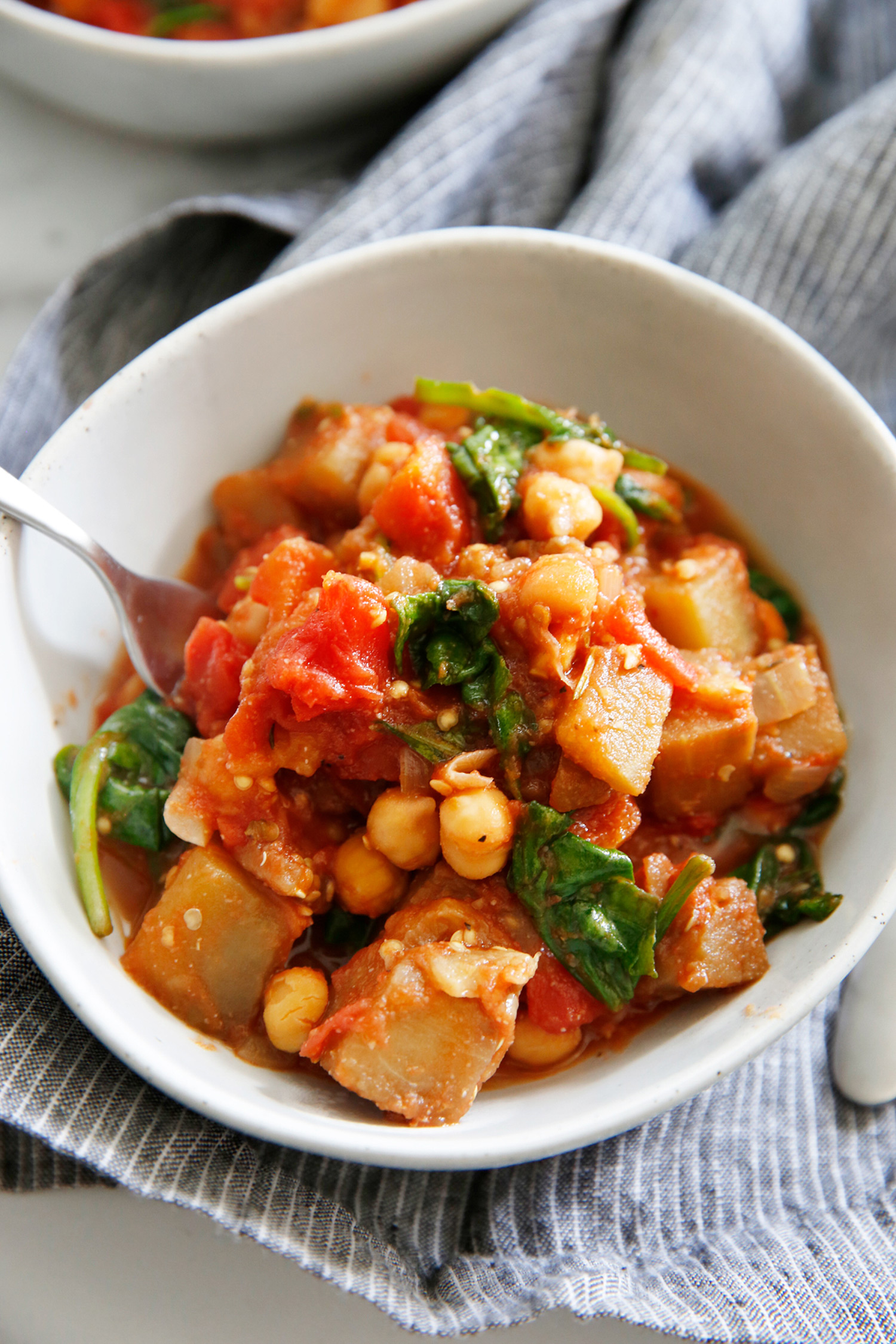 Mediterranean Smoked Eggplant & Chickpea Stew