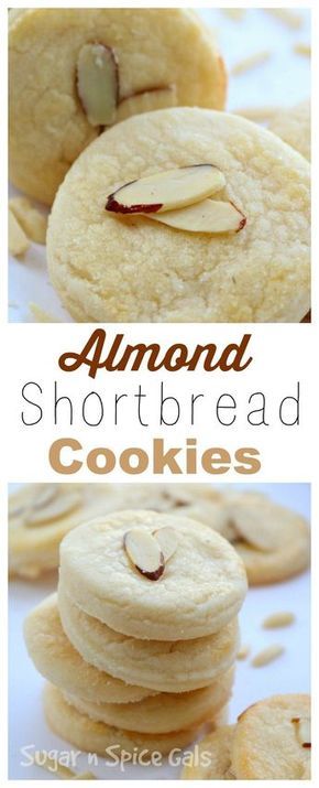 Vanilla Almond Shortbread Cookies