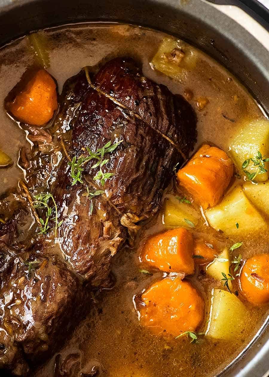 Slow-Braised Beef Shoulder with Root Vegetables