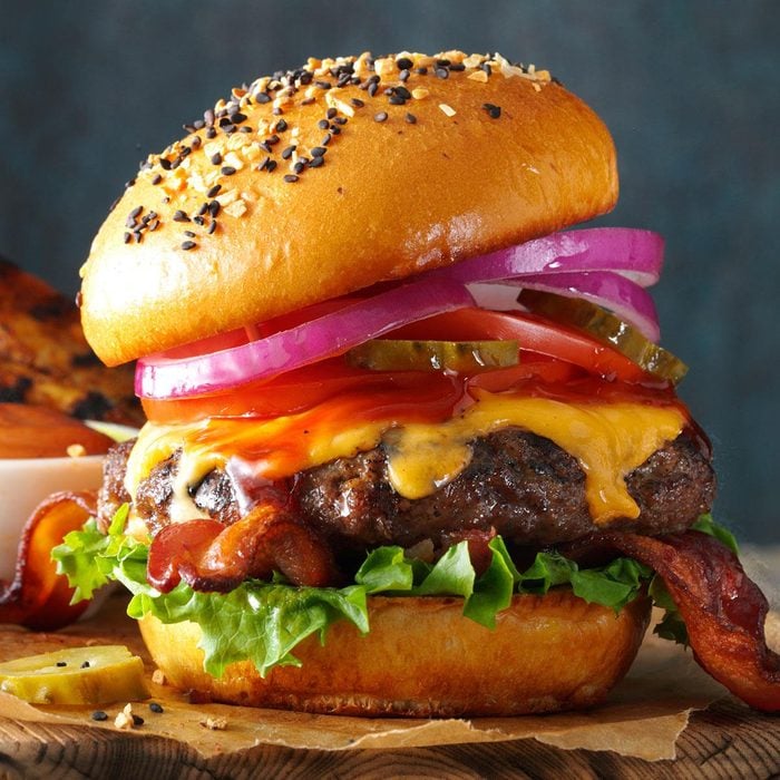 Brooklyn Diner-Style Classic Cheeseburger with Garlic Fries