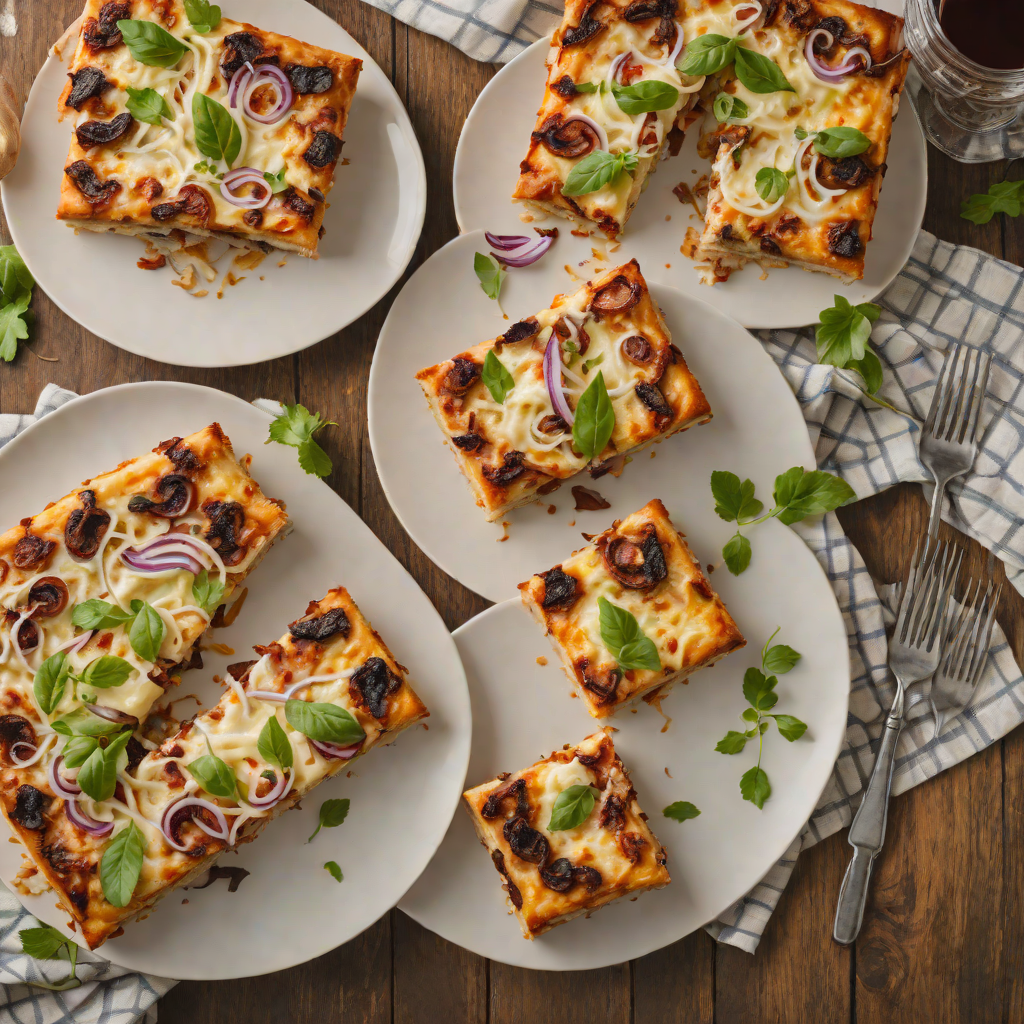 Detroit-Style Pan Pizza with Caramelized Onions and Smoked Mozzarella
