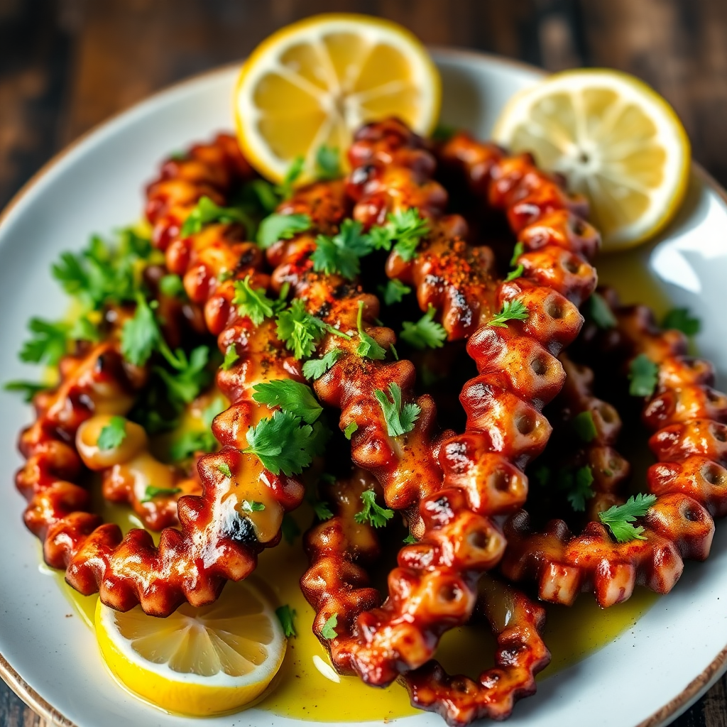 Pan-Seared Octopus with Olive Oil and Lemon