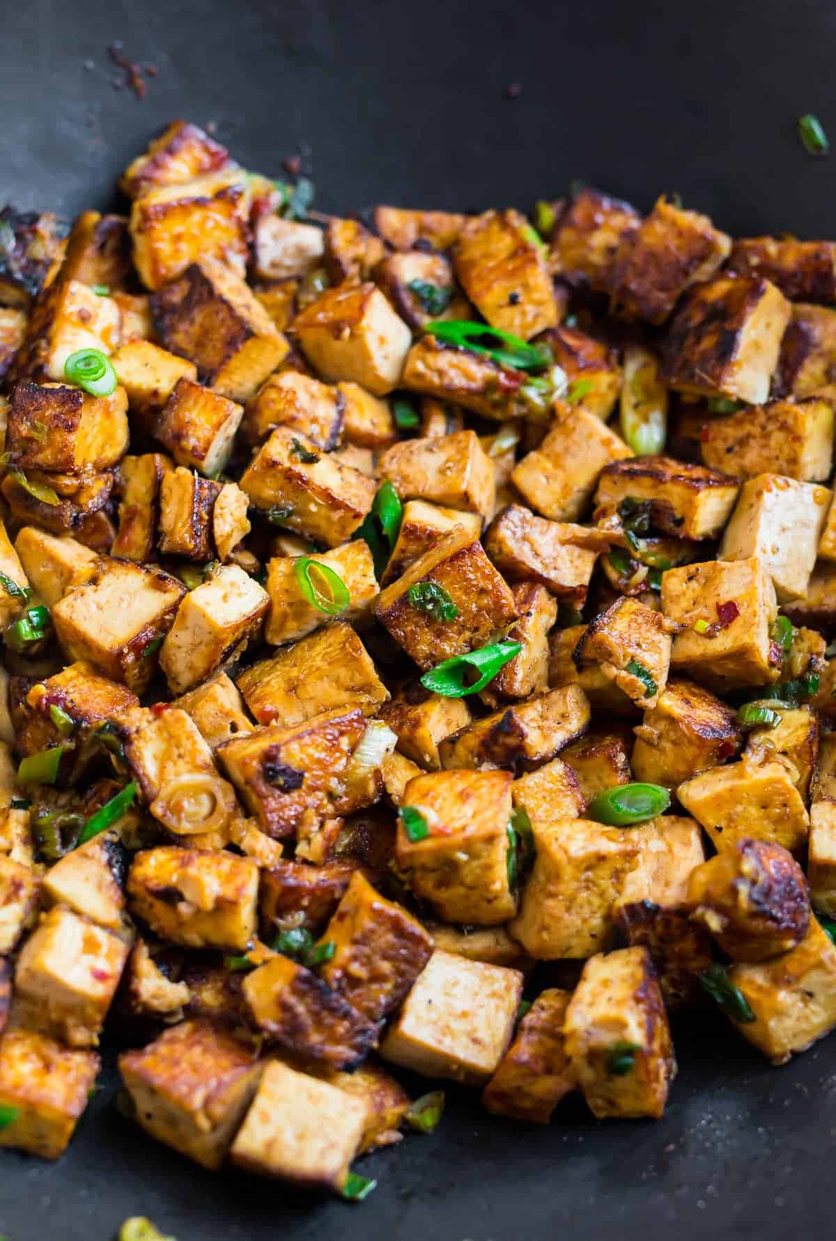 Sichuan-Style Spicy Tofu Stir Fry with Crispy Peanuts