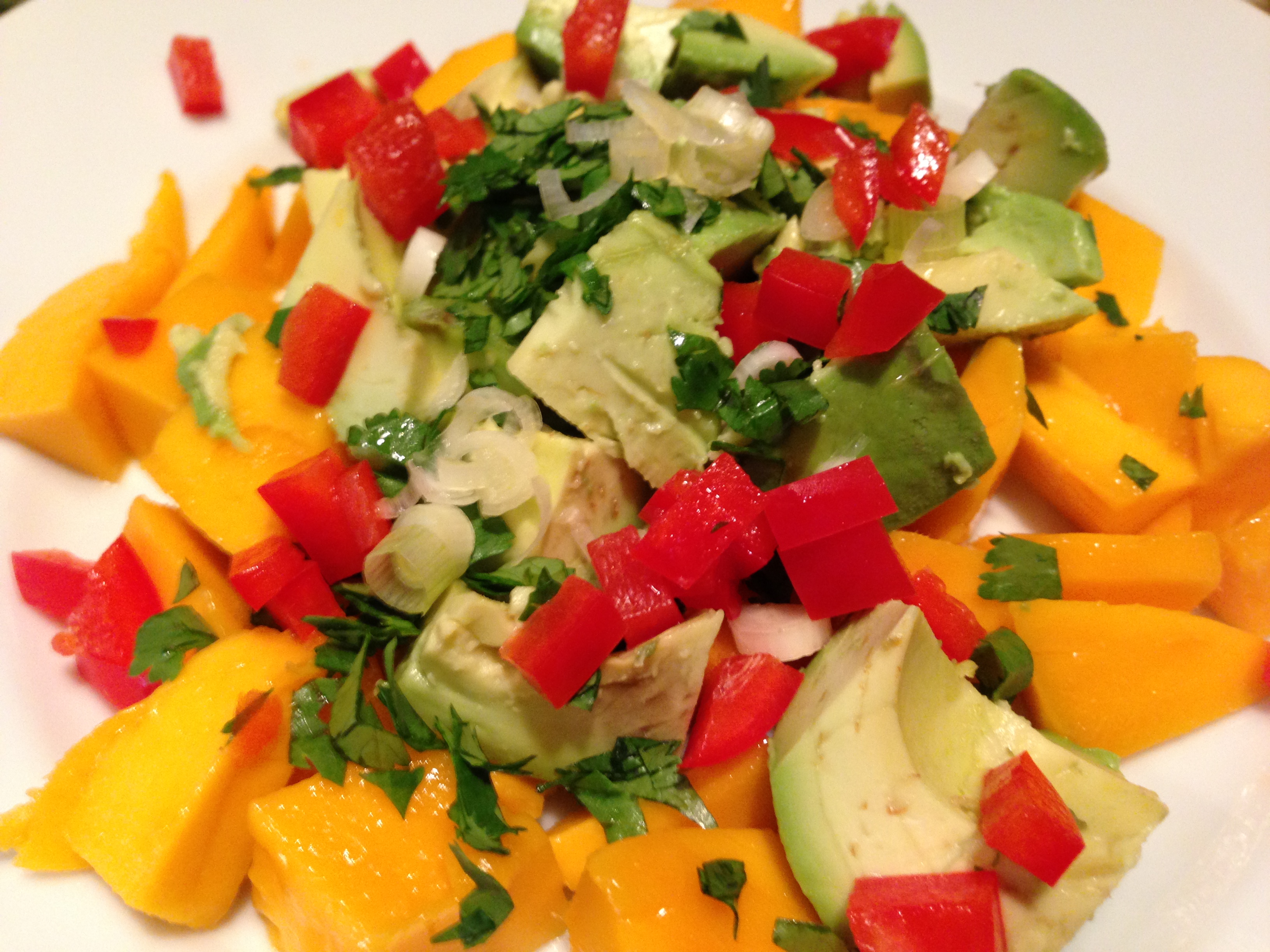 Tropical Mango & Avocado Salad with Coconut Vinaigrette