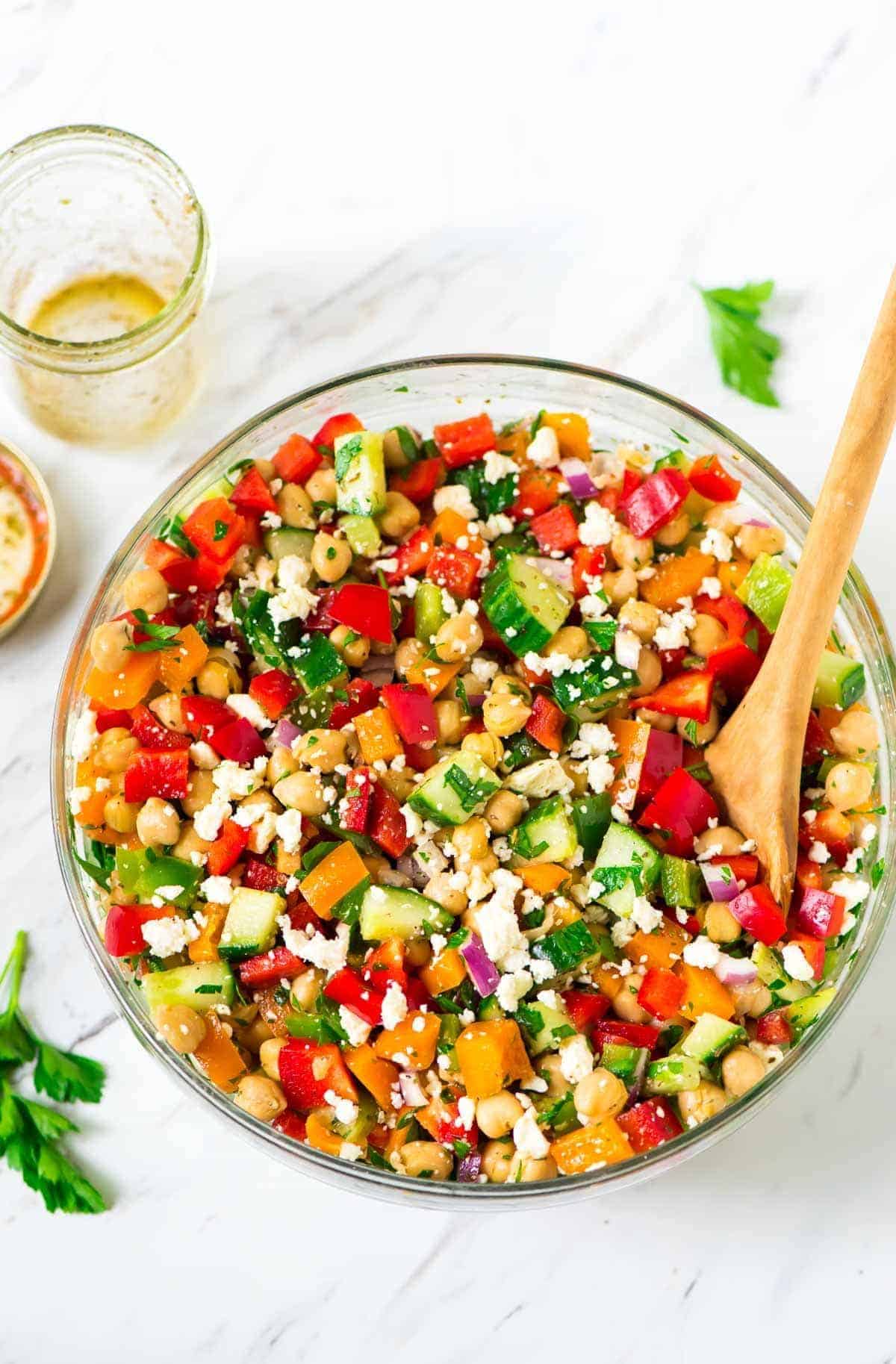 Oven-Roasted Mediterranean Chickpea and Tomato Salad