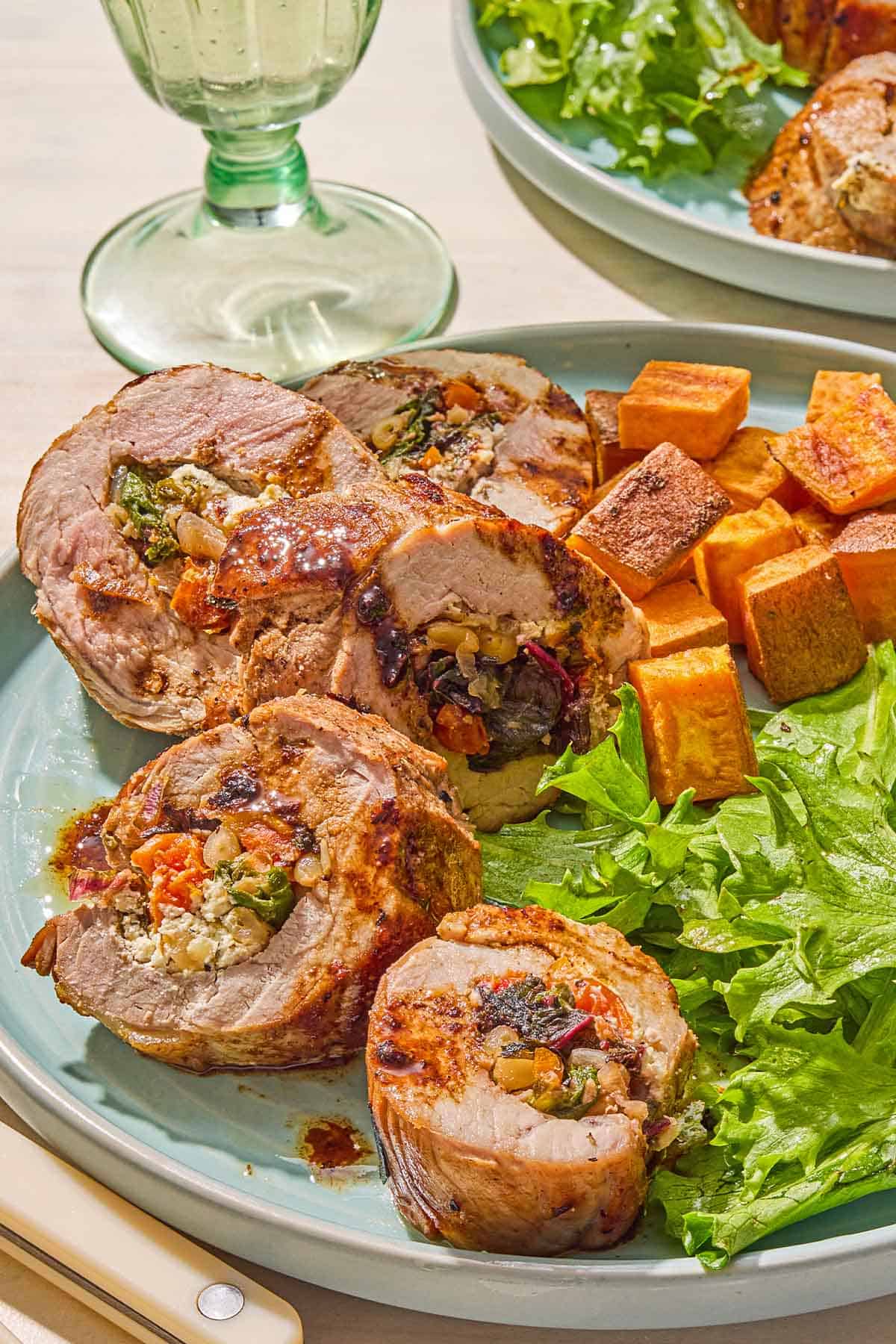 Hidden Herb and Cheese-Stuffed Pork Tenderloin