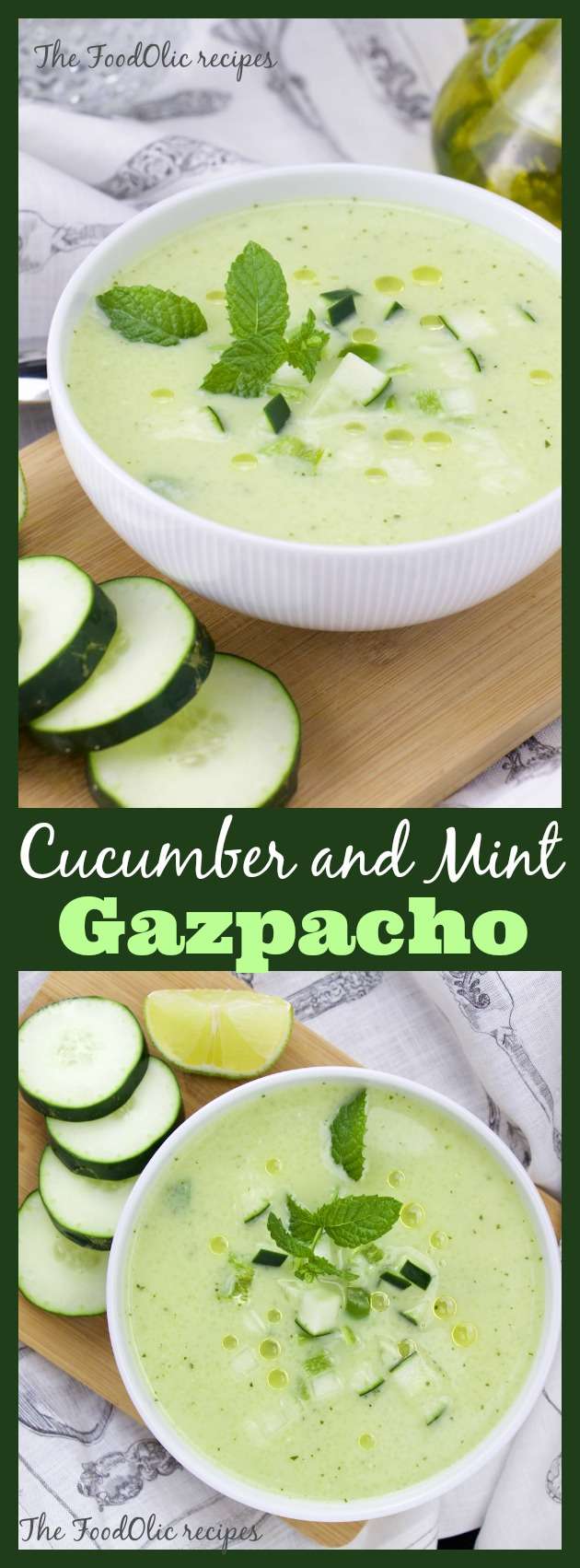 Icy Minted Cucumber Gazpacho with Lime