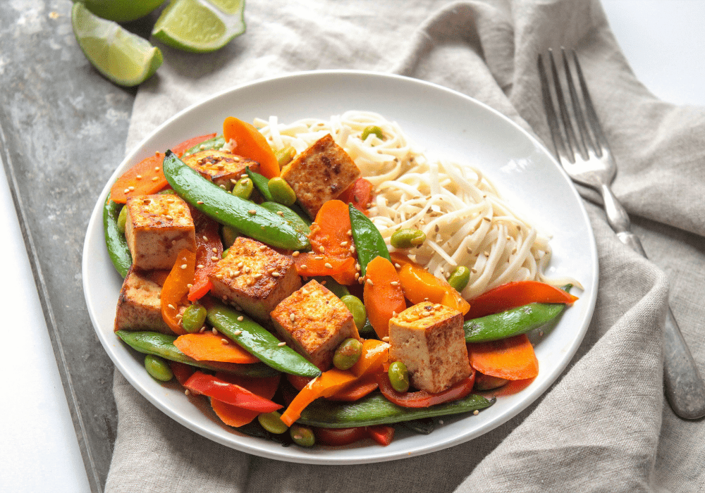 White Dust Tofu Stir Fry with Bubble and Wall Vegetables
