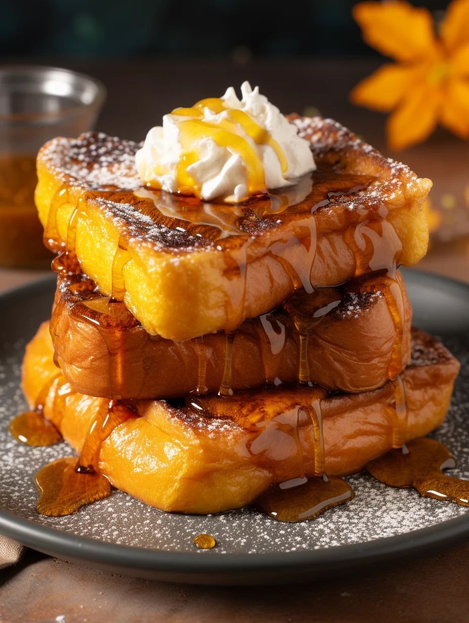 Pan-Seared Buckeye Donuts French Toast with Maple Butter