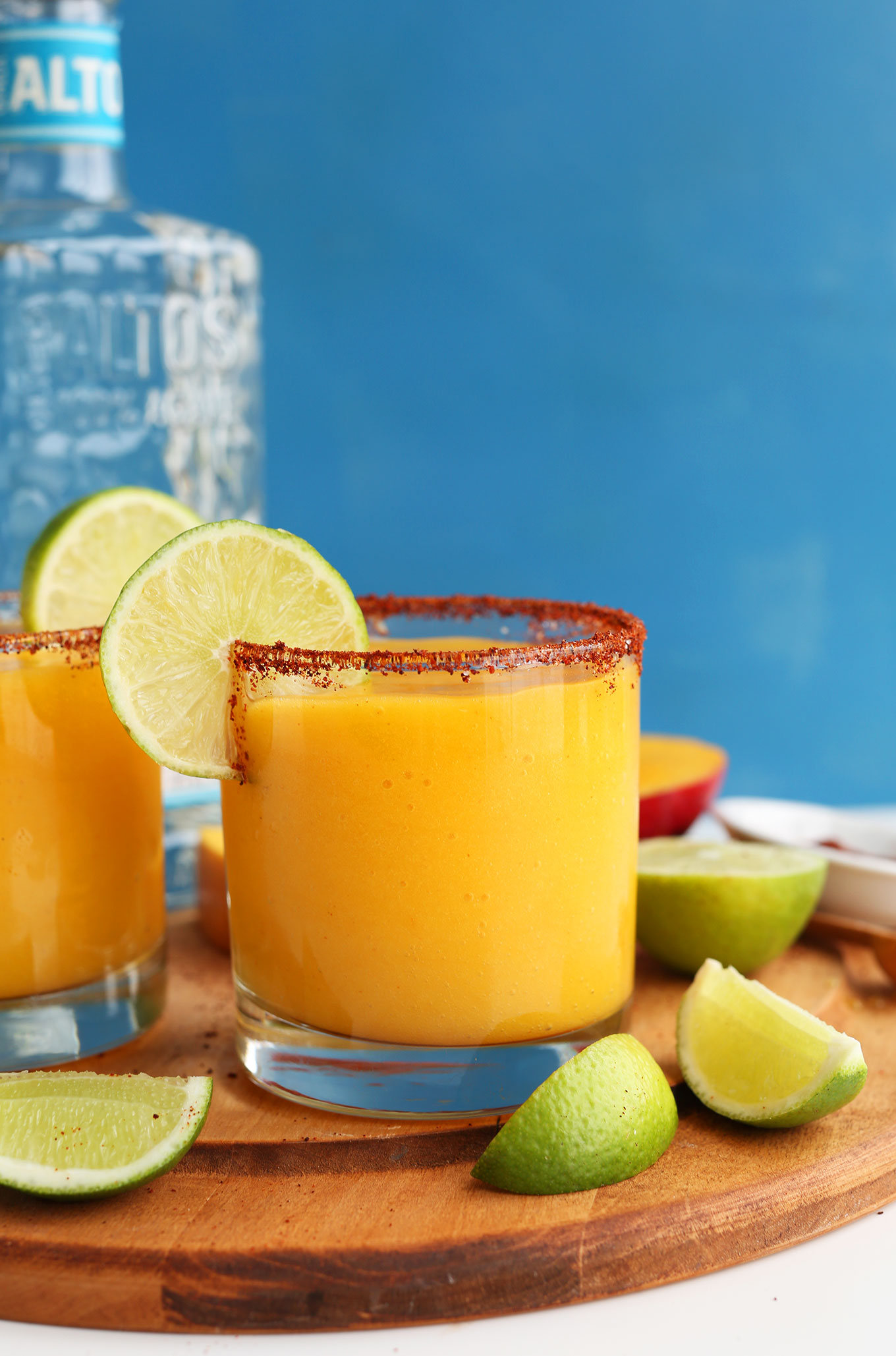 Frozen Spicy Mango Margarita with Jalapeño