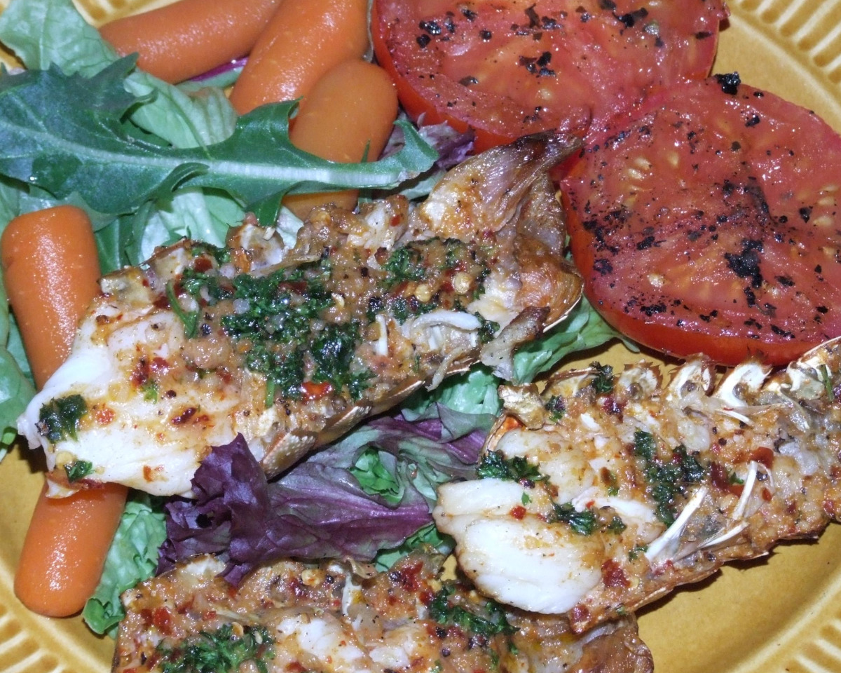 Sauteed Moreton Bay Bugs with Garlic and Chili