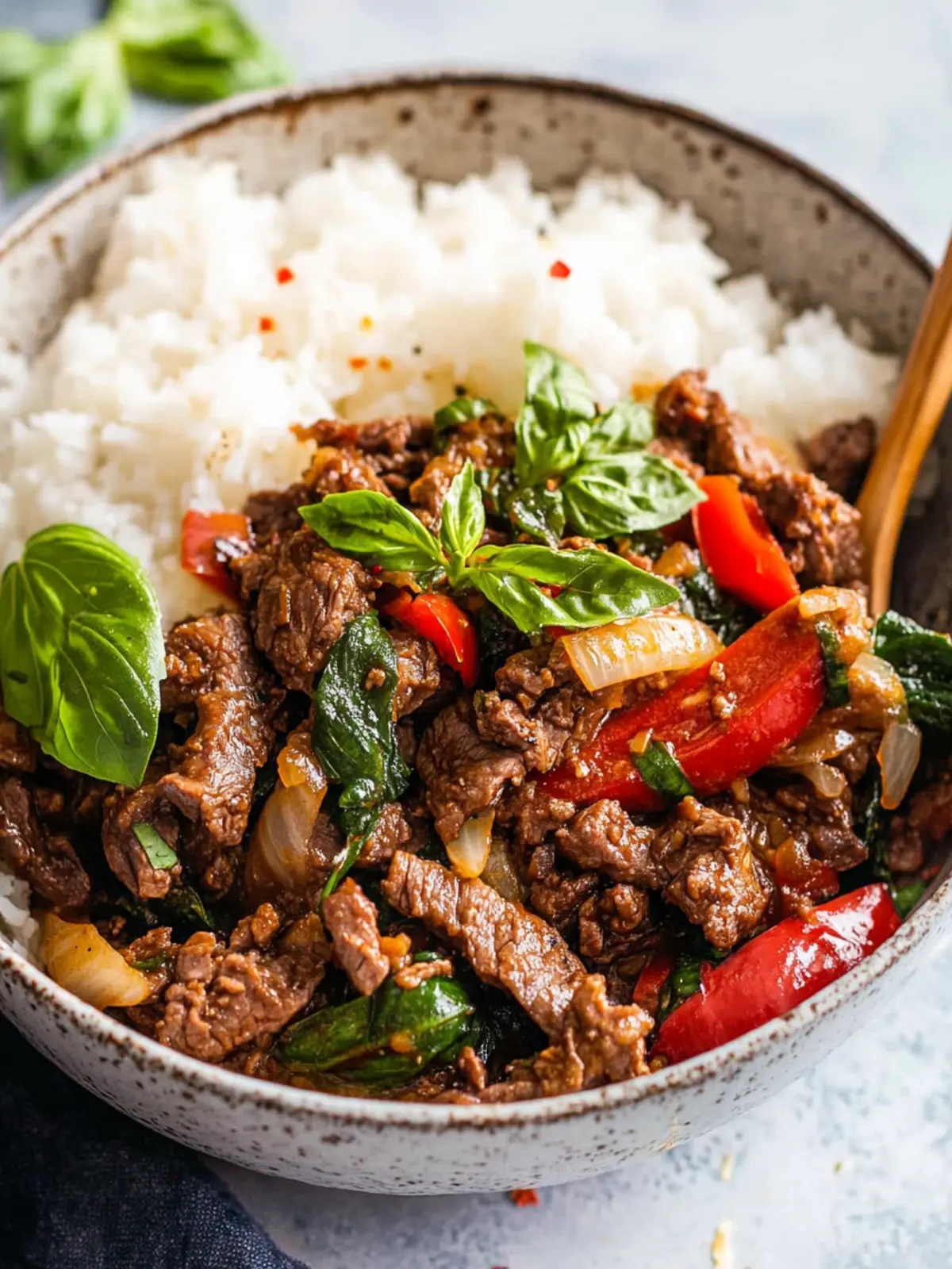 Stovetop Thai Basil Beef Stir Fry
