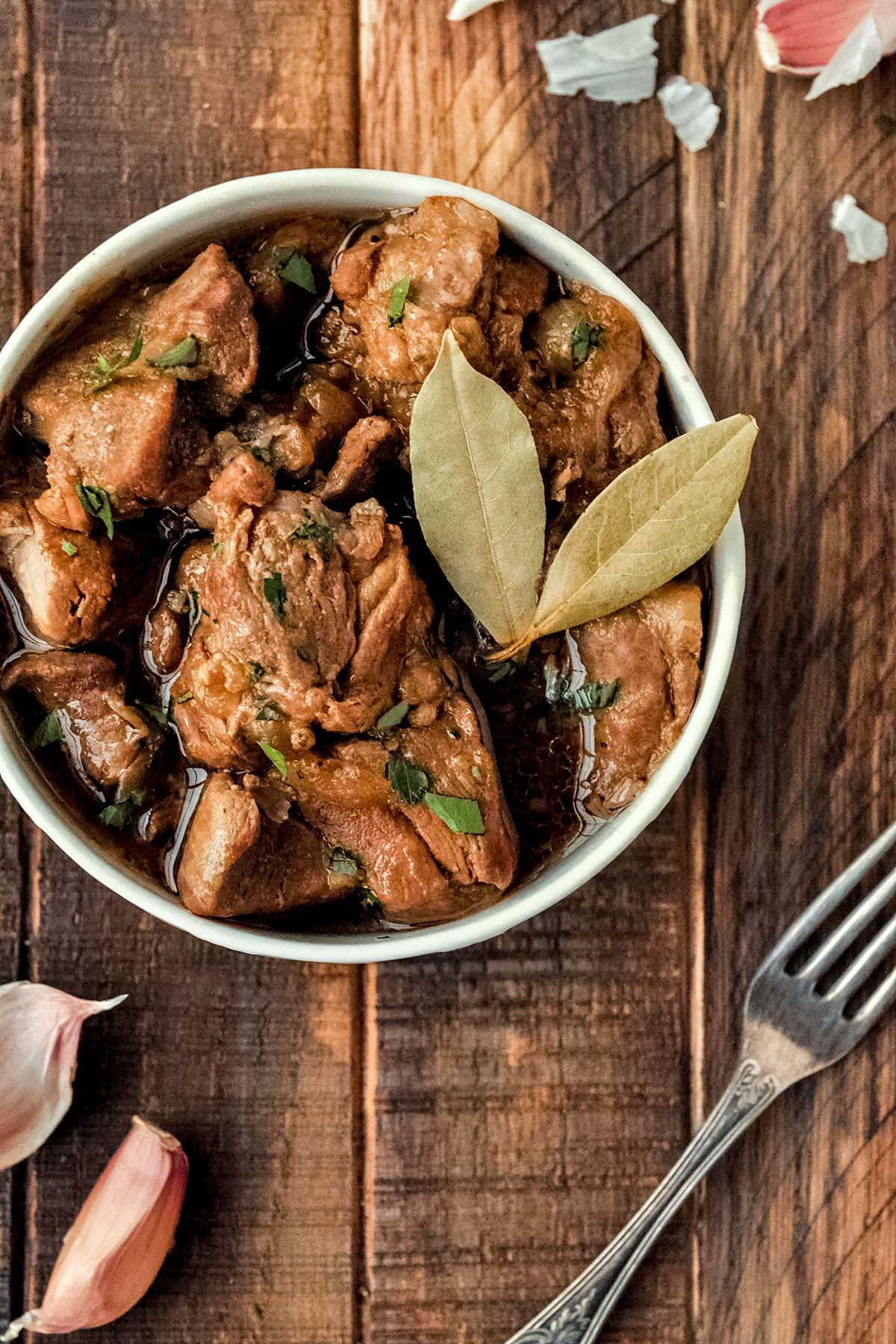Slow-Simmered Pork Adobo with Black Vinegar and Bay Leaves