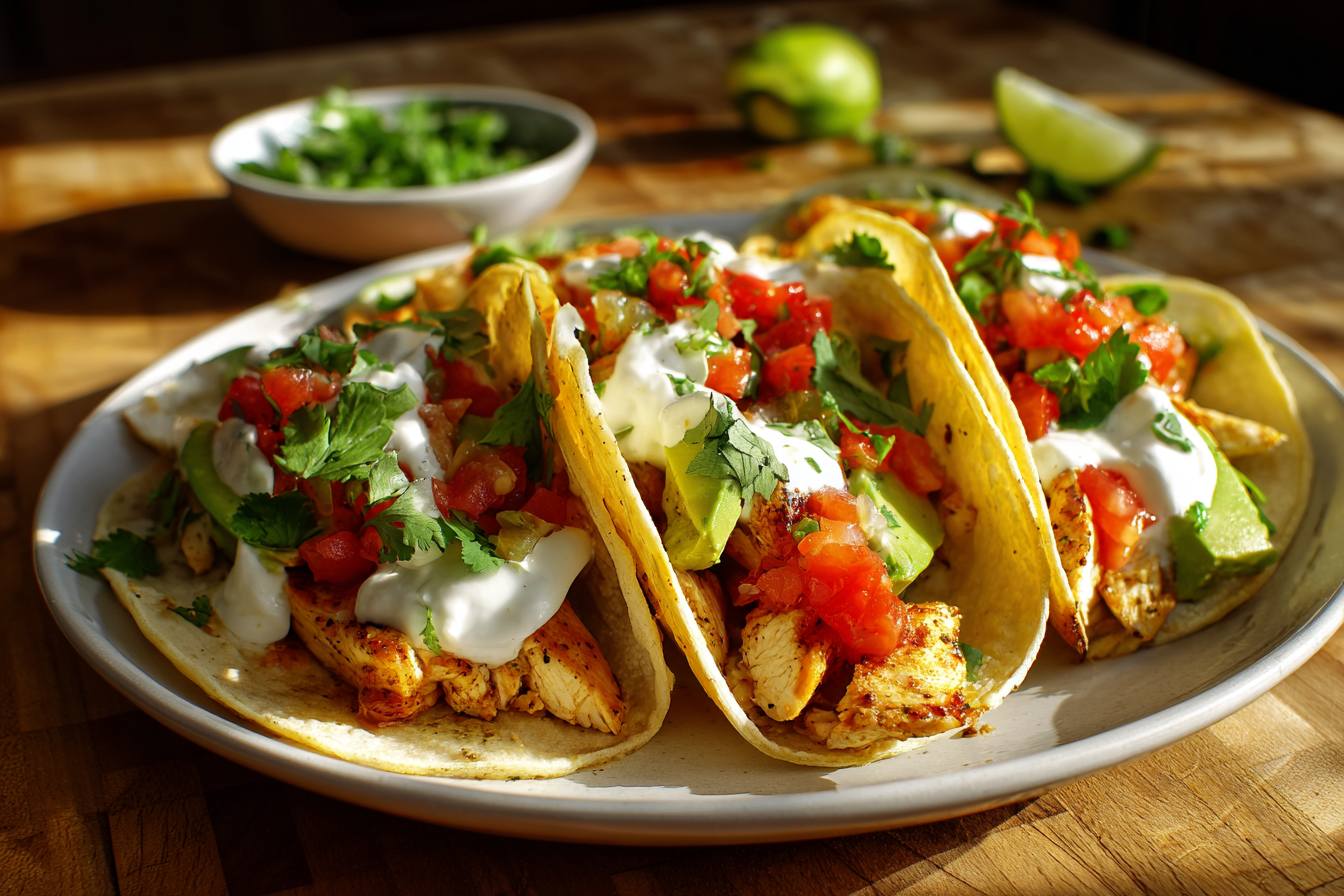 Grilled Chipotle-Lime Chicken Tacos with Fresh Pico de Gallo