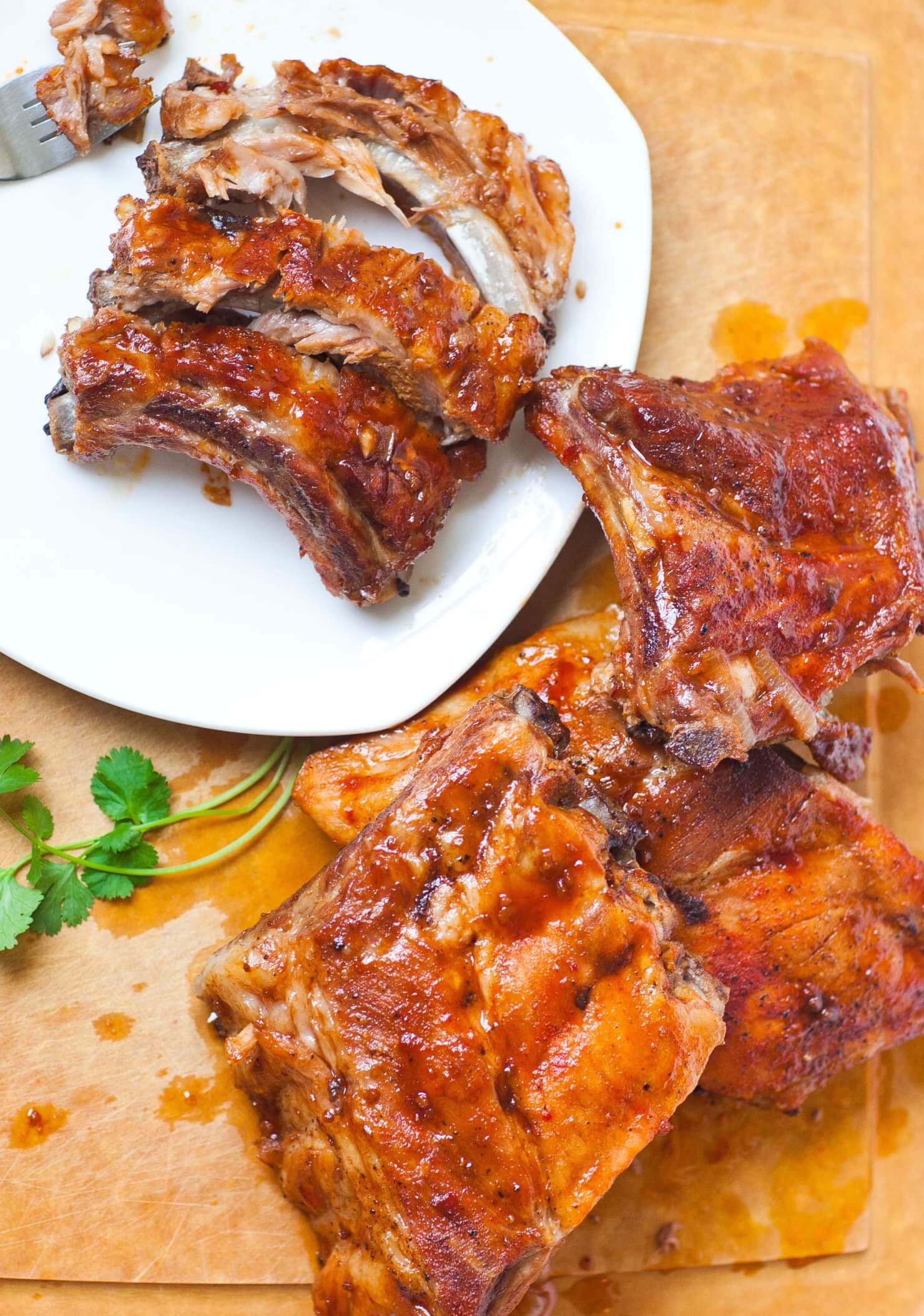 Grilled Spiced Barbecue Pork Ribs with Tangy Alabama White Sauce