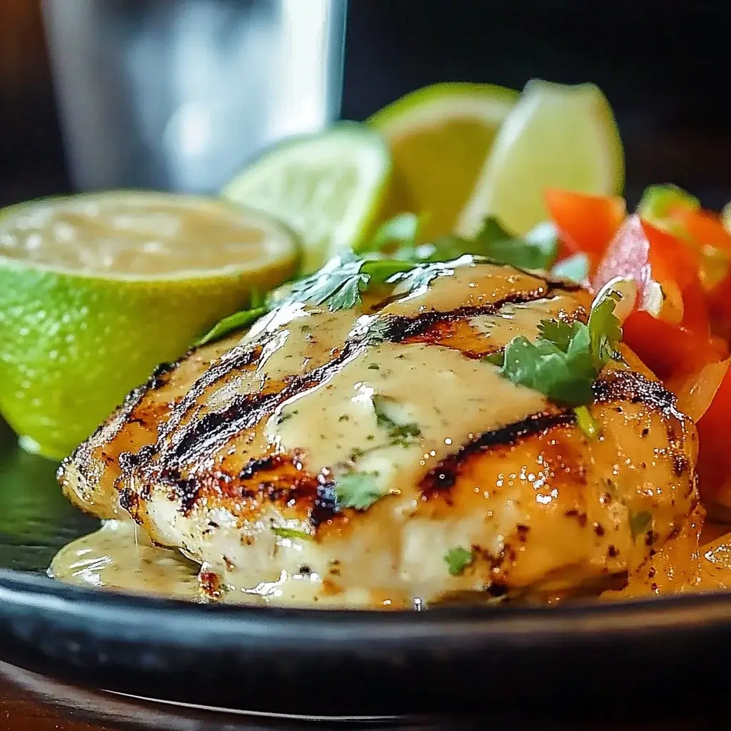 Grilled Tequila-Marinated Chicken with Charred Lime Salsa