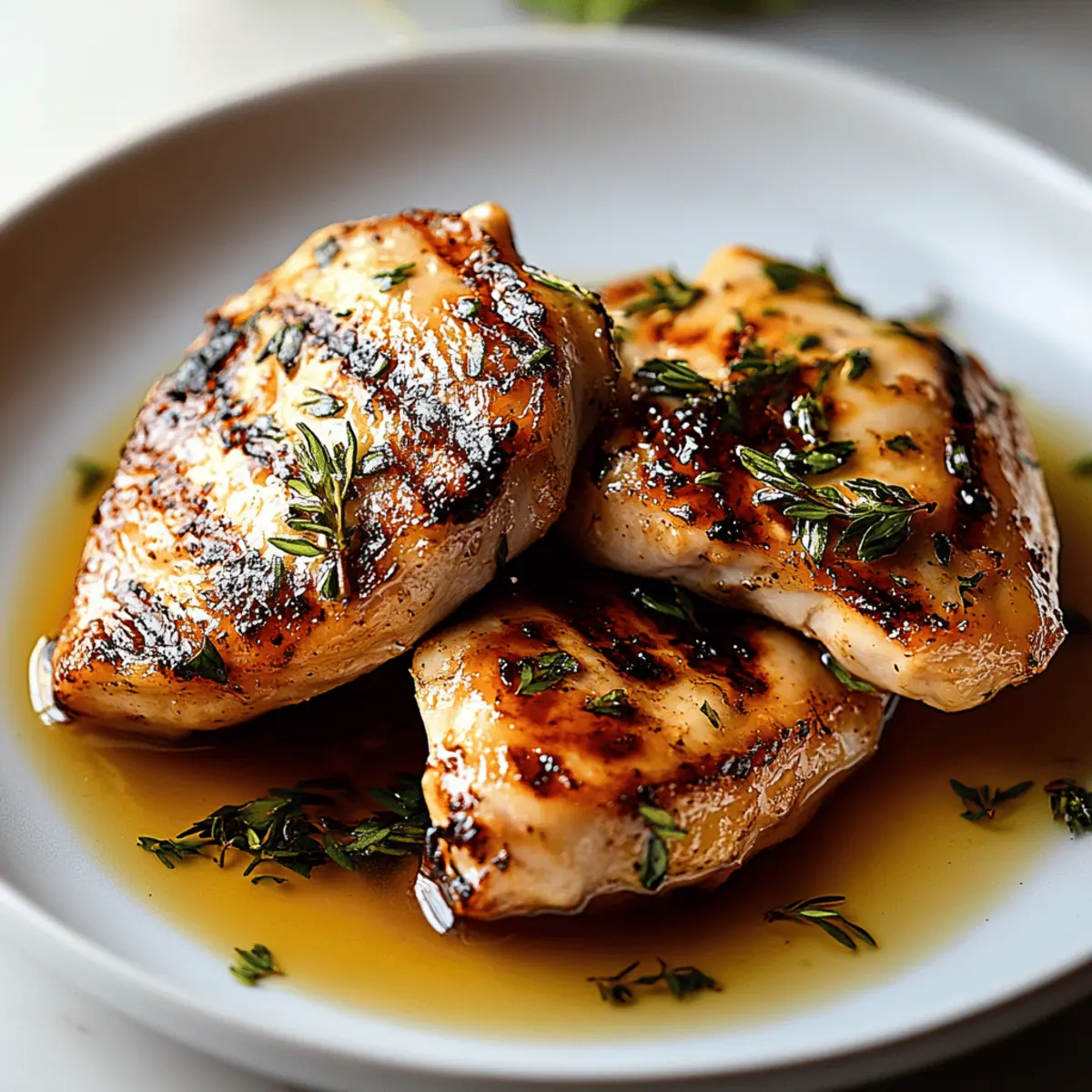 Pan-Seared Chicken with Dusting of White Pepper and Garlic