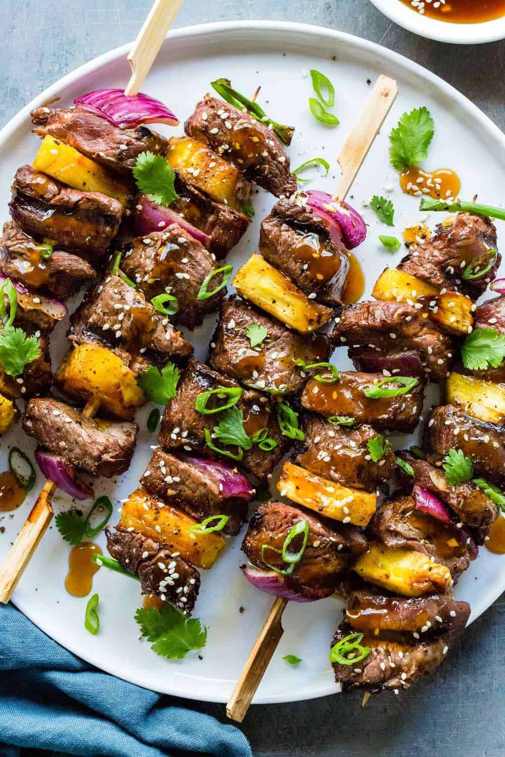 Whiskey-Glazed Beef Skewers with Charred Bell Peppers