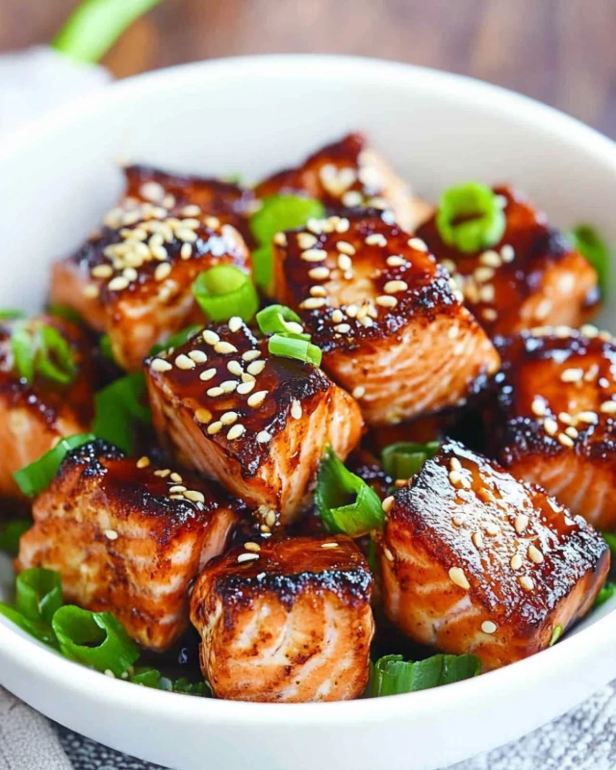 Pan-Seared Salmon with Honey Soy Glaze and Sesame