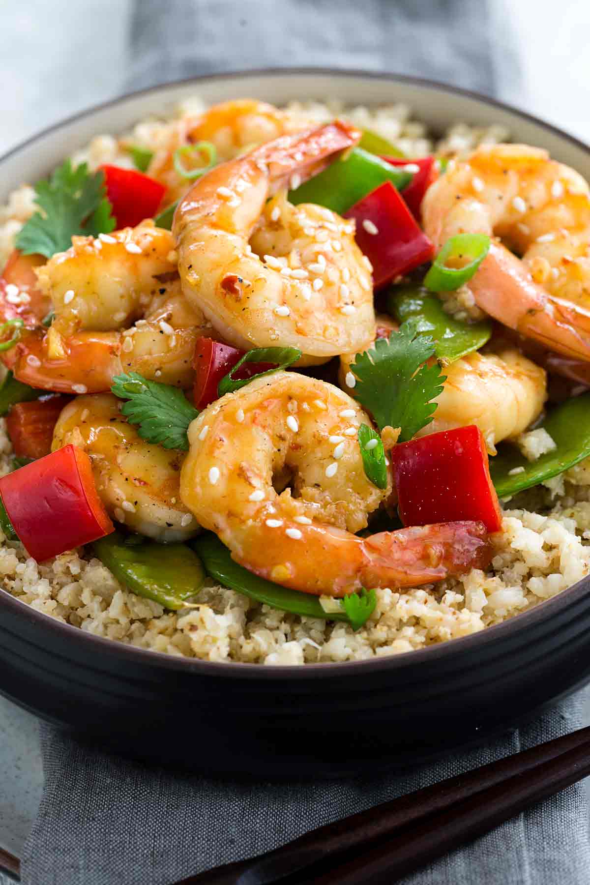 Five-Ingredient Shrimp Stir Fry with Snow Peas