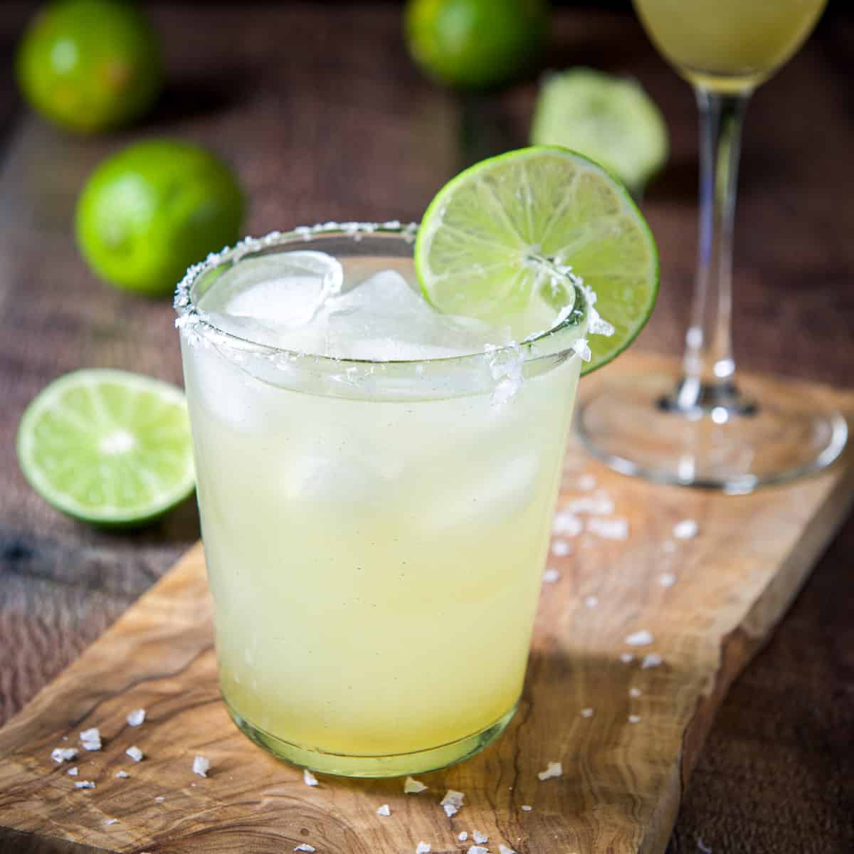 Salt-Rimmed Margarita with Agave and Fresh Lime