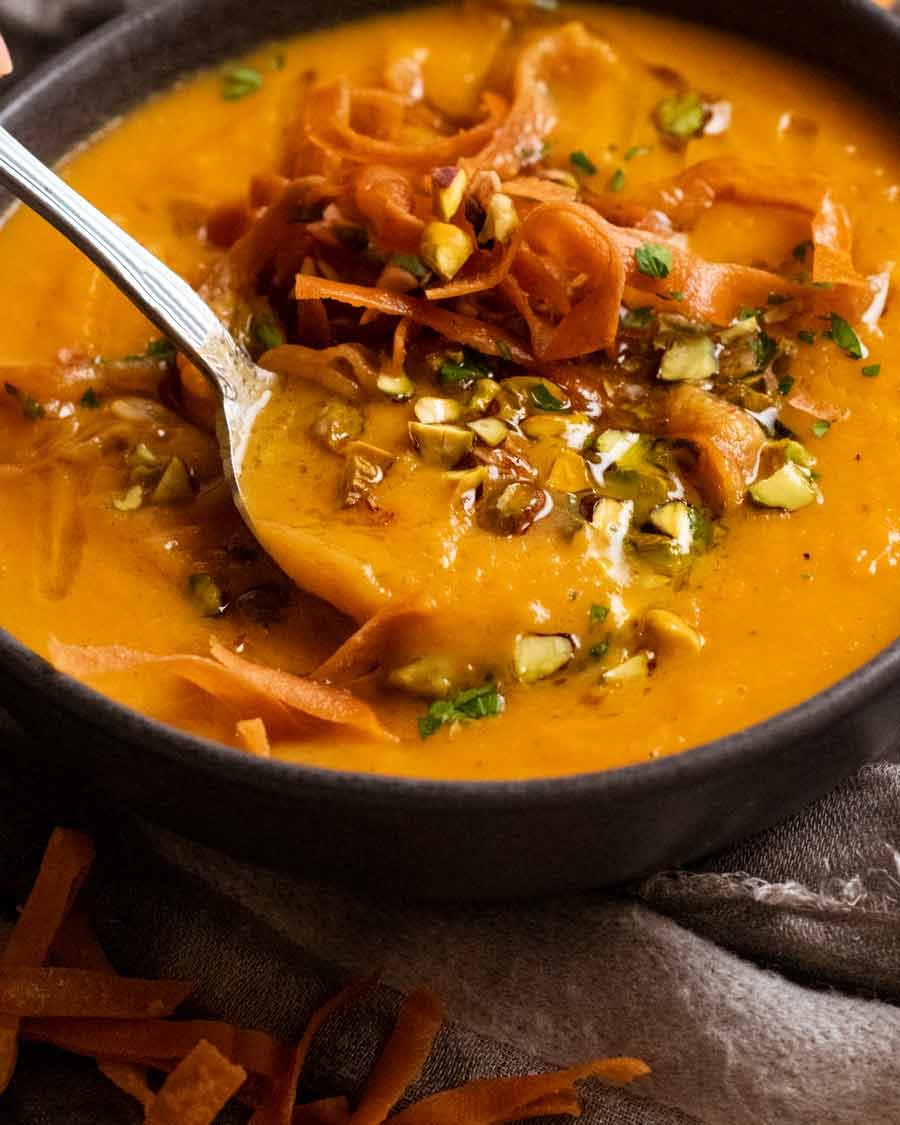 Tasmanian Pepperberry and Sweet Potato Soup