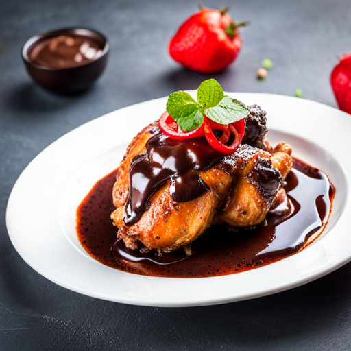 Sautéed Chicken with Popular Chocolate Chili Glaze