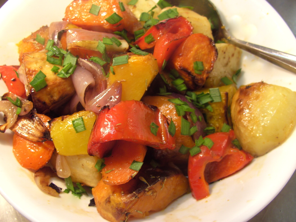 Aperol-Balsamic Roasted Root Vegetables