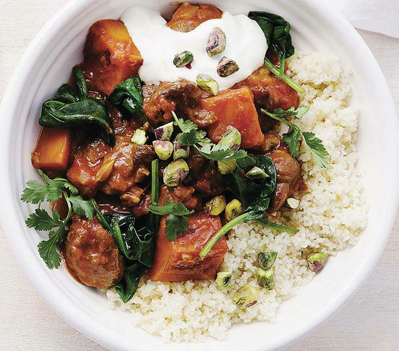 Herbed Lamb and Apricot Tagine with Couscous