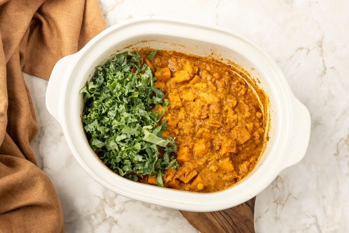 Senegalese Peanut Stew with Sweet Potatoes and Spinach