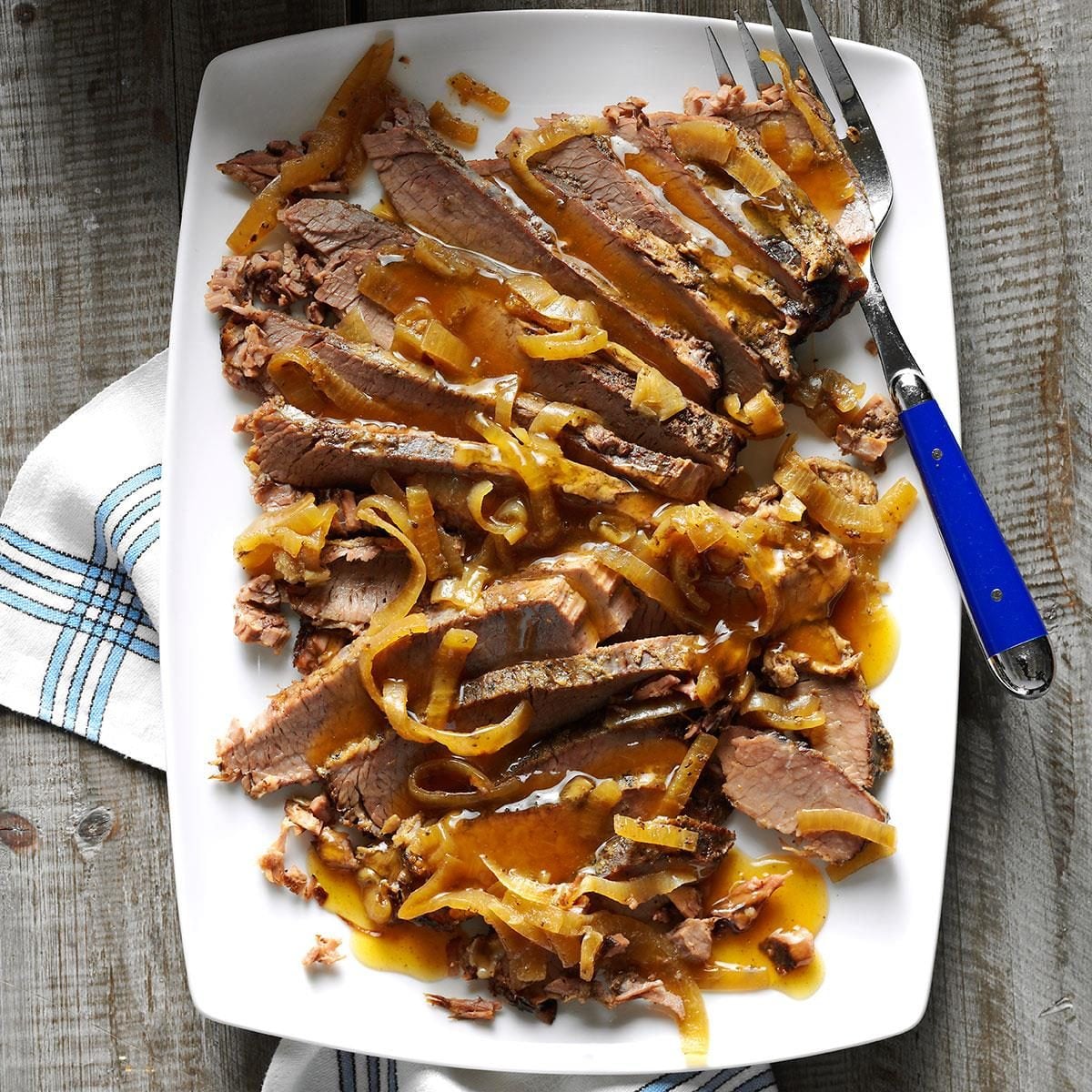 Craft Beer-Braised Brisket with Caramelized Onions