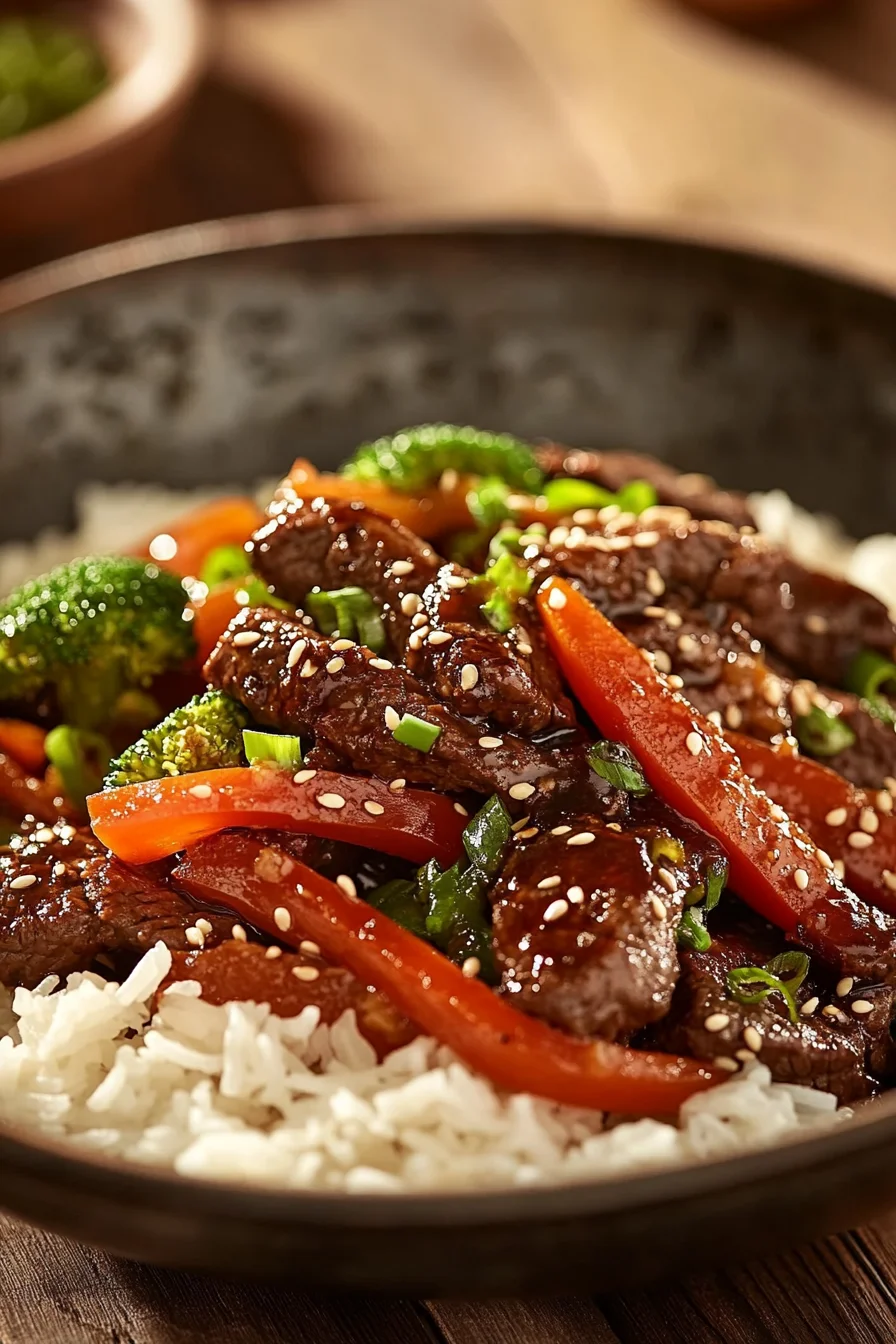 Stir-Fried Beef with Popular Soy-Ginger Glaze