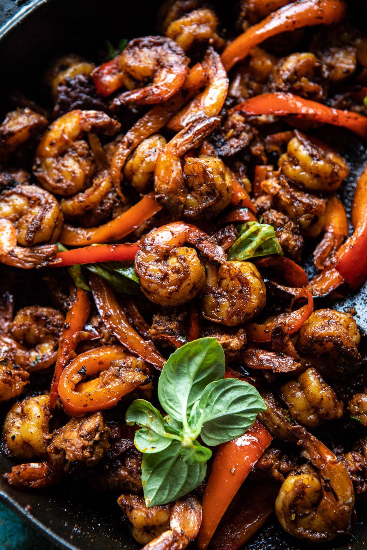 Sheet Pan Cajun-Spiced Shrimp with Roasted Corn and Bell Peppers