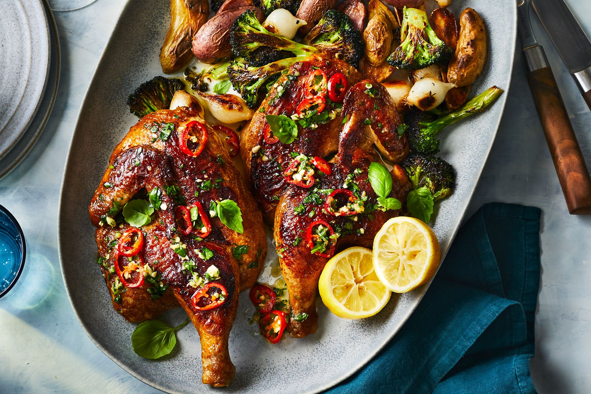 Pan-Seared Chicken with Citrus-Mint Vinaigrette