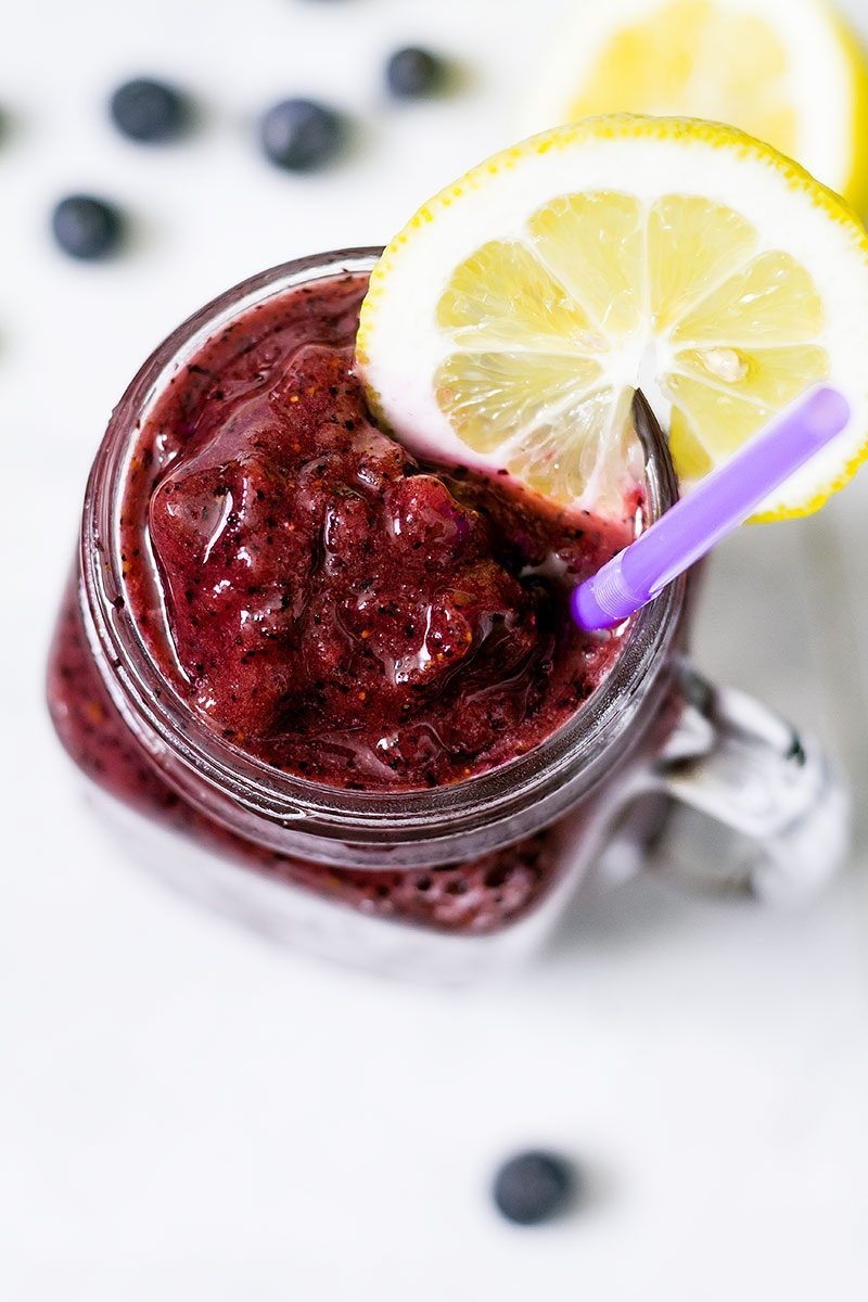 Arendelle-Inspired Frozen Blueberry Lemonade Slush