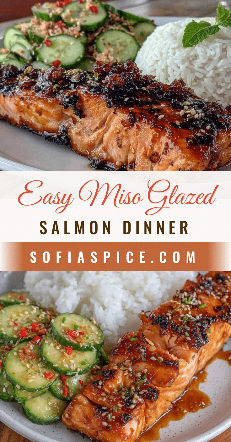 Grilled Miso-Glazed Salmon with Sesame Cucumber Salad