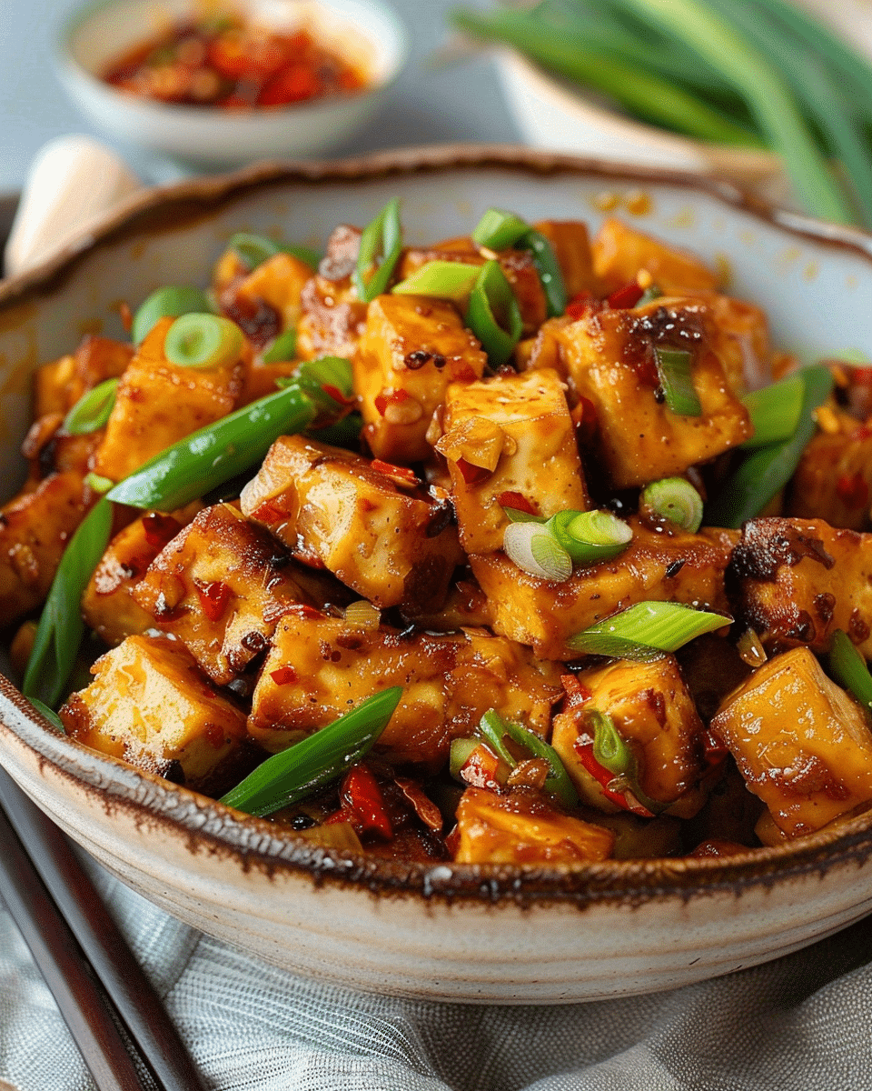 Stir-Fried Tofu with Spicy Szechuan Pepper Sauce