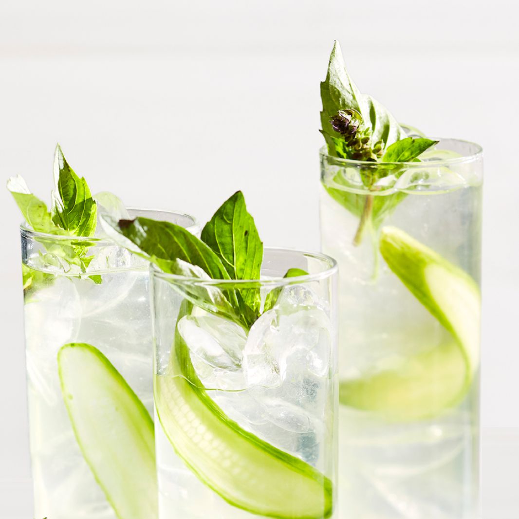 Cucumber-Basil Vodka Collins