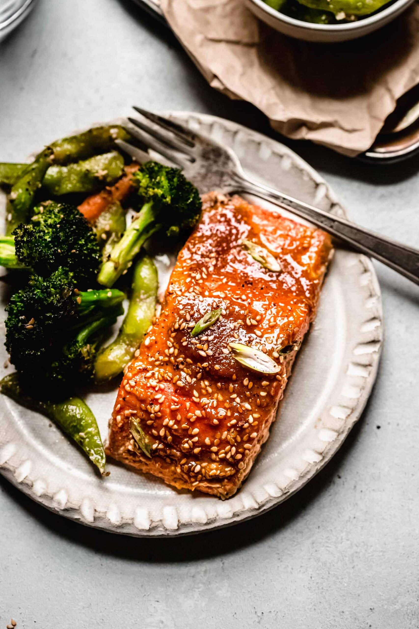 Pan-Seared Salmon with Citrus-Miso Glaze