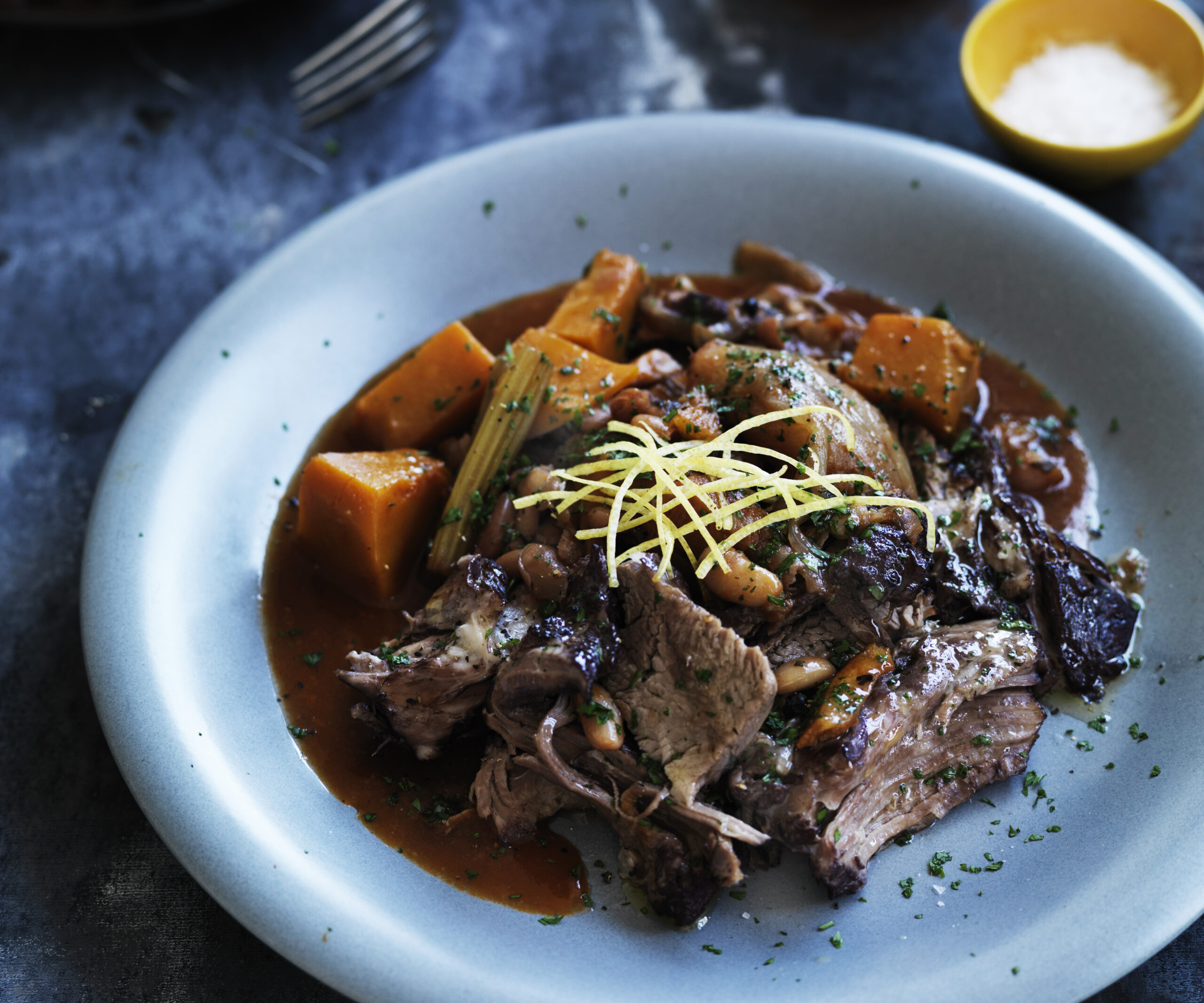 Slow-Cooked Lamb with Wattleseed and Davidson's Plum Sauce