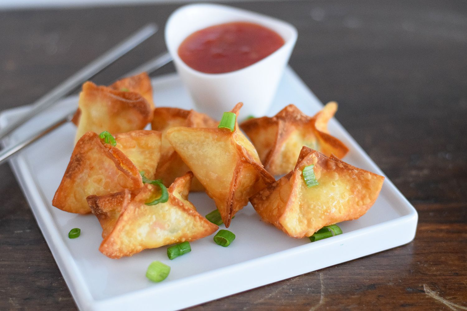 Crispy Edamame and Japanese Rangoon Appetizer Plate