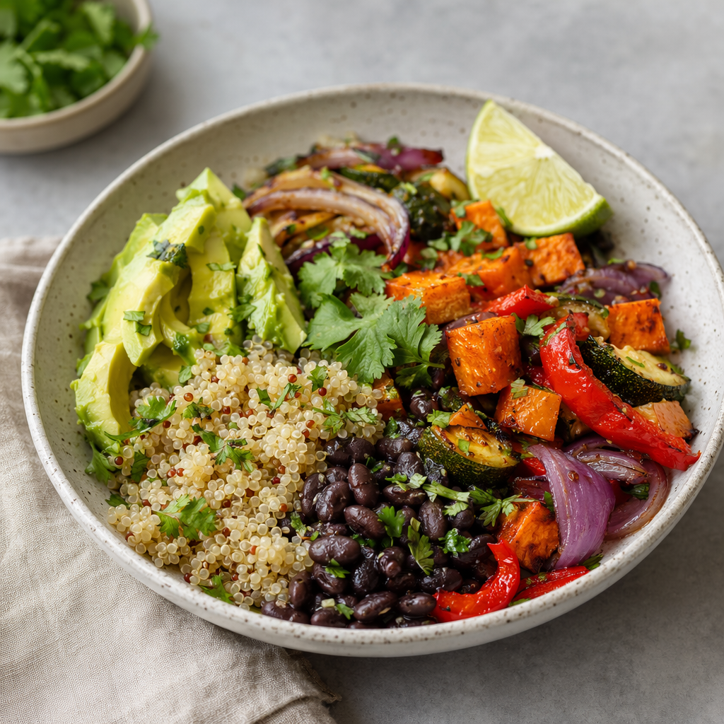Diversity Bowl: Quinoa, Black Beans & Roasted Vegetables
