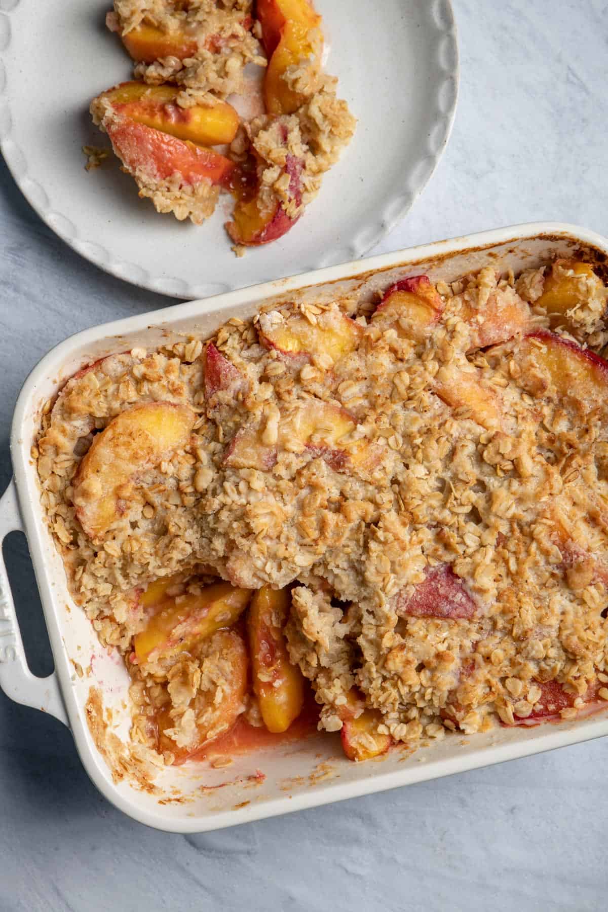 Honey-Roasted Peach Crisp with Cinnamon Oats