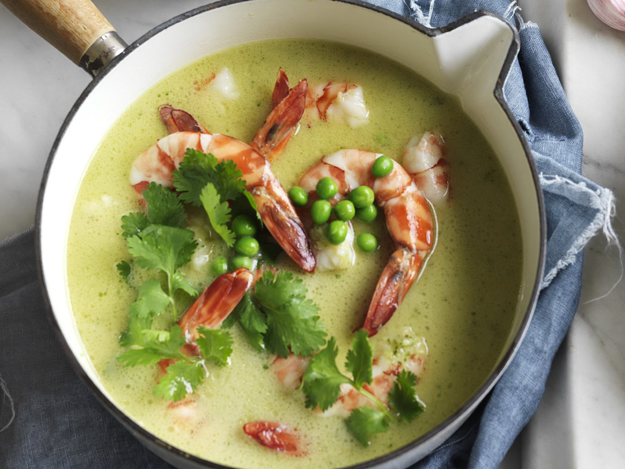 Coconut and Lemongrass Curried Prawns with Rice Noodles